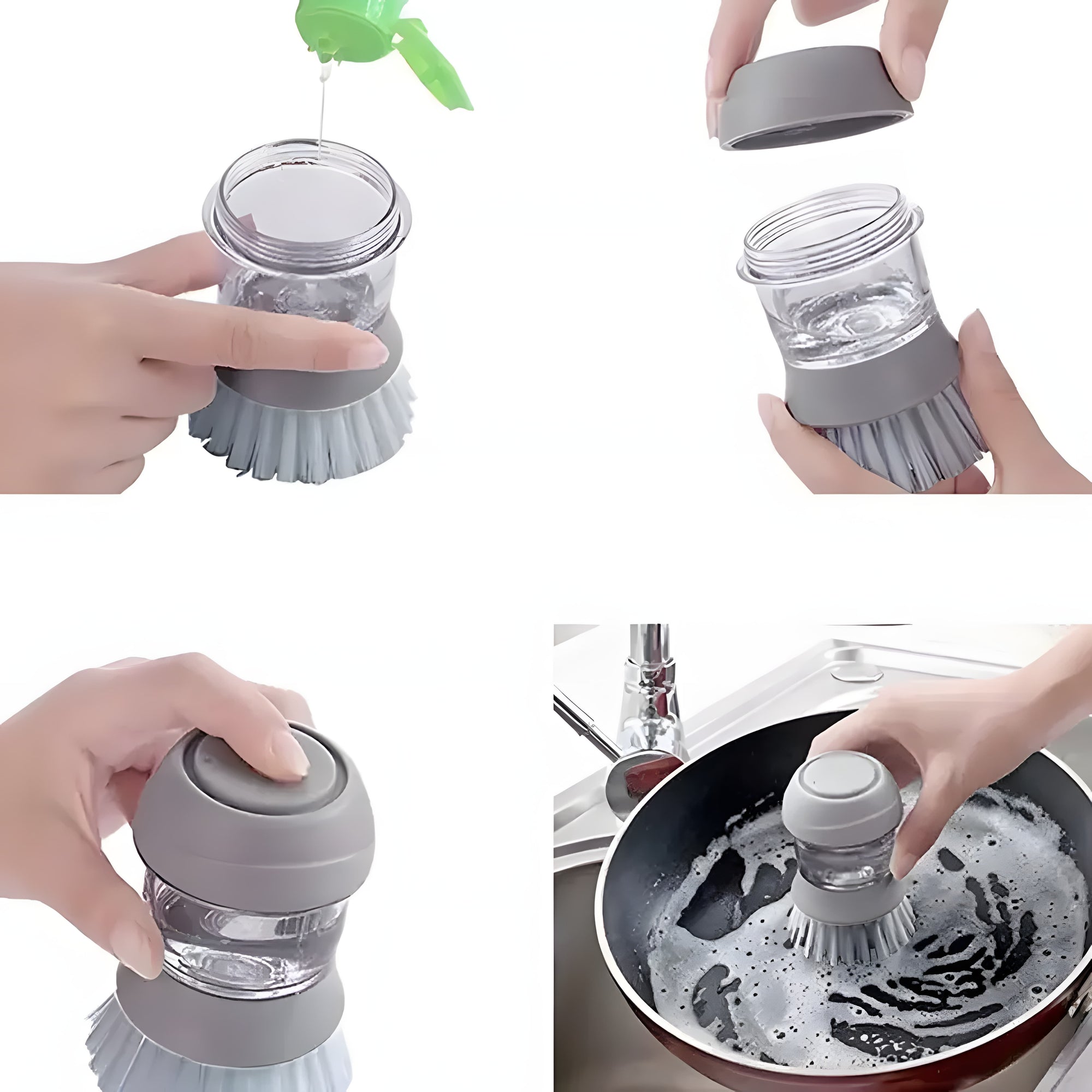 Escova Lava Louça com Dispenser Dosador