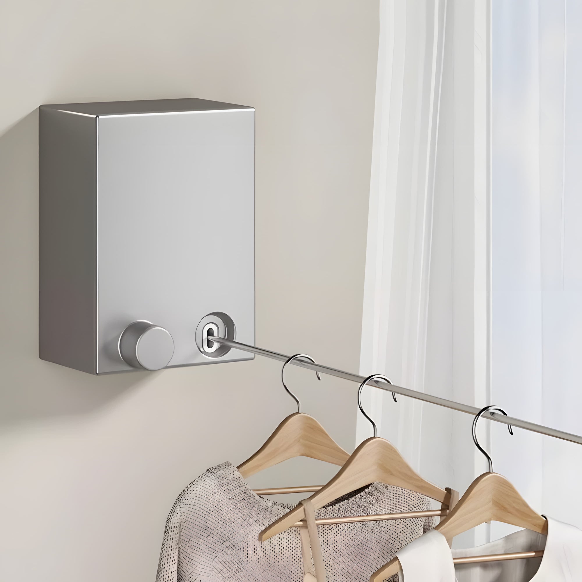 Varal de Parede Retrátil