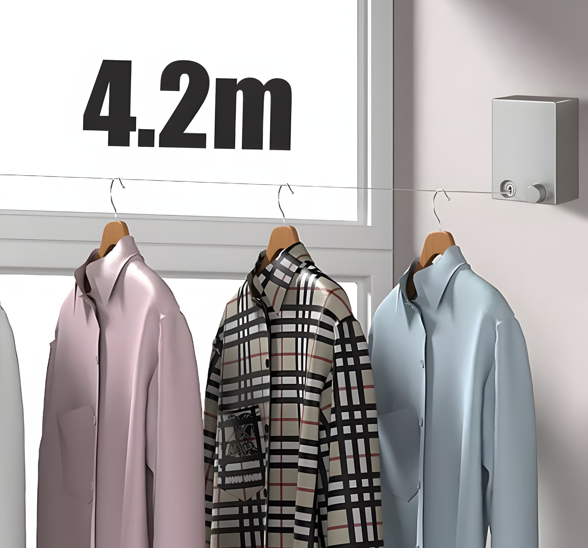 Varal de Parede Retrátil