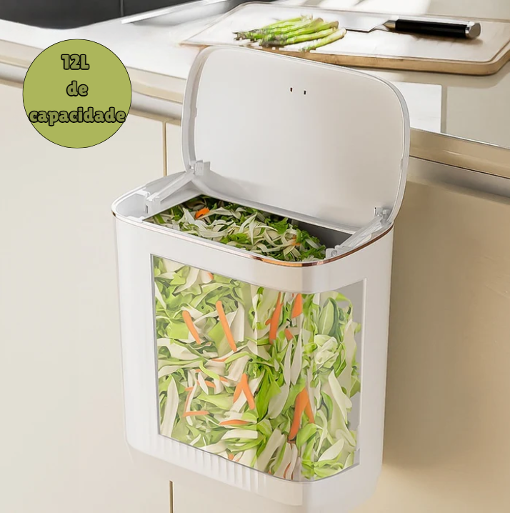 Lixeira de Parede Suspensa e Compacta