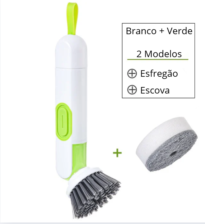Escova Dosadora 2 em 1 - Reservatório de Detergente