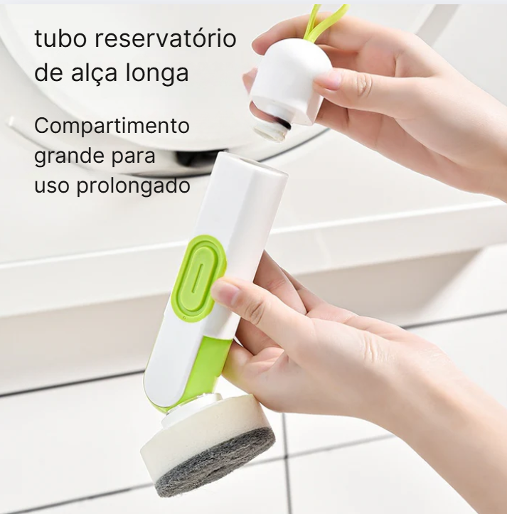 Escova Dosadora 2 em 1 - Reservatório de Detergente