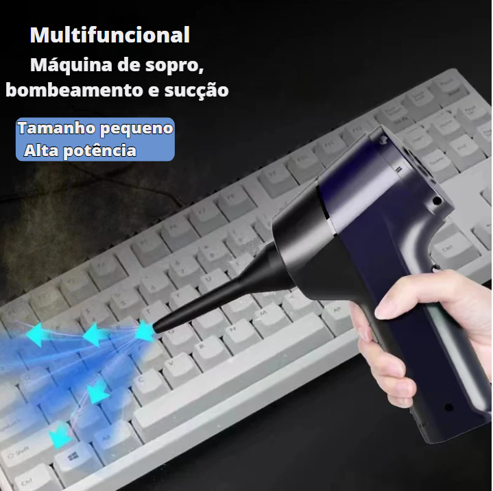 Mini Aspirador de Pó Portátil Recarregável | Kit Completo de Bicos