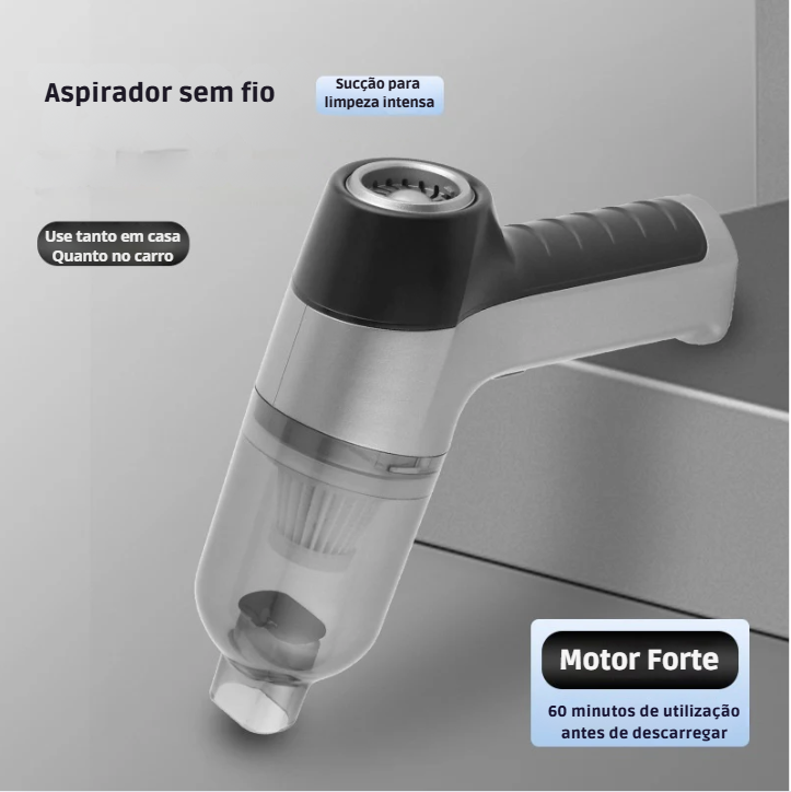 Mini Aspirador de Pó Portátil Recarregável | Kit Completo de Bicos
