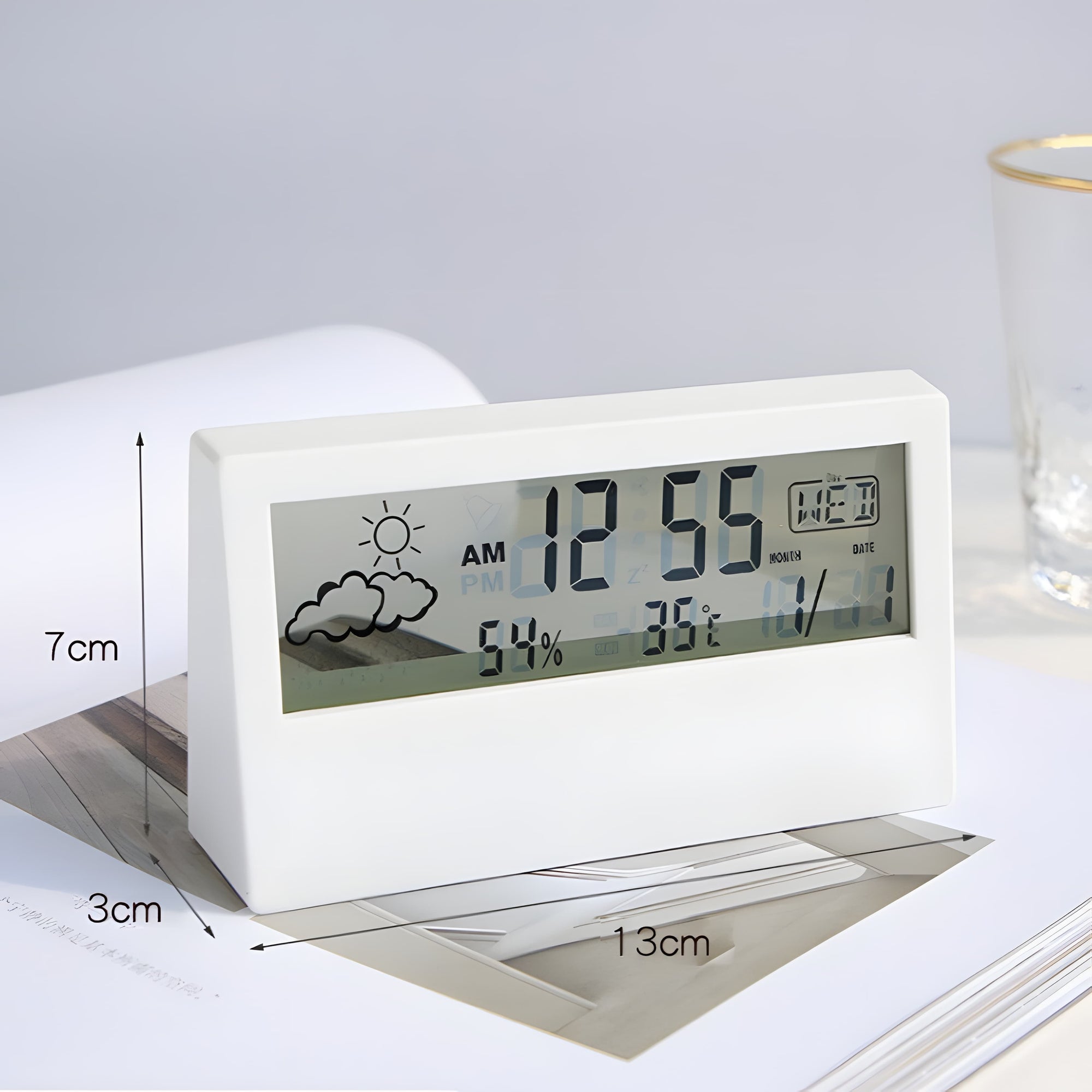 Relógio de Mesa com Tela Transparente