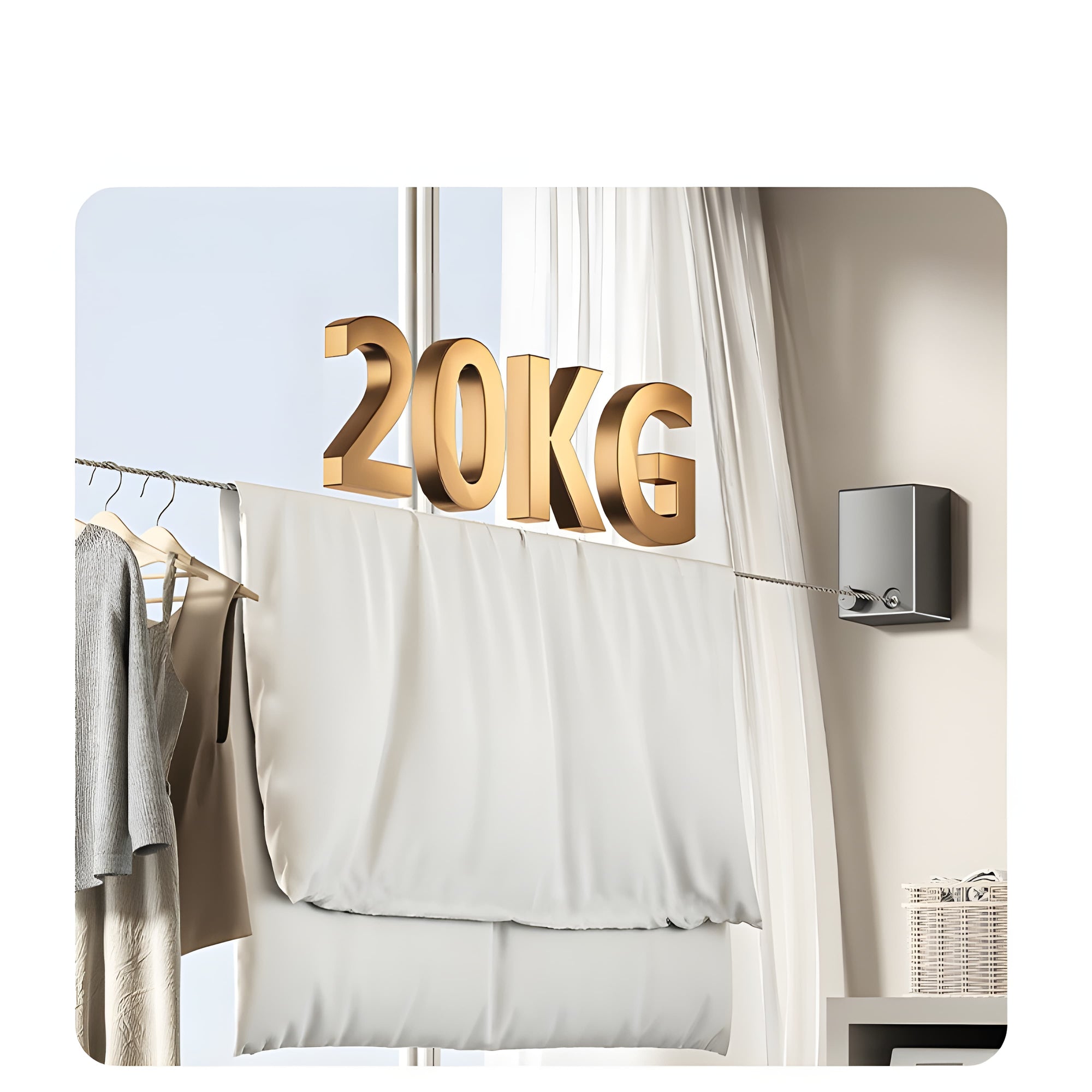 Varal de Parede Retrátil