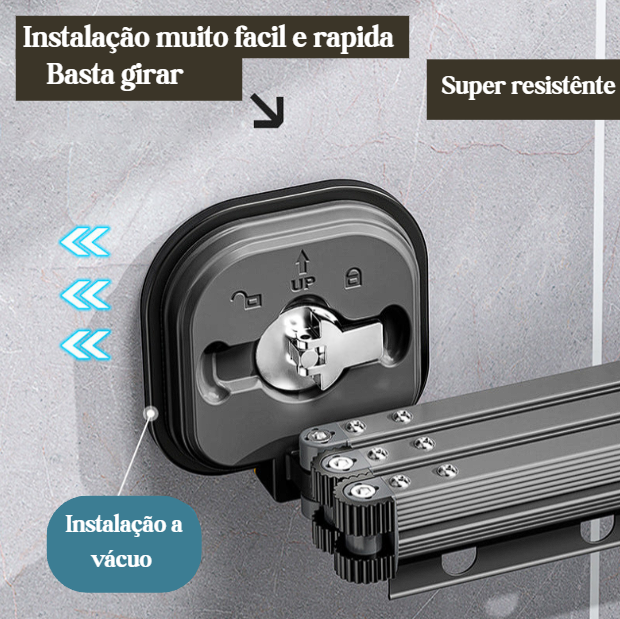 Varal Retrátil de Parede Multi Seções